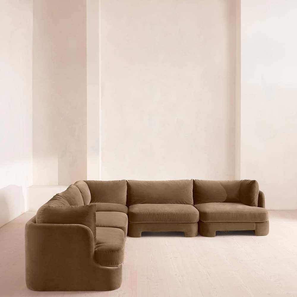 Odell Modular Sofa - Corner Sofa - Velvet - Truffle - UK - Images - Image 3