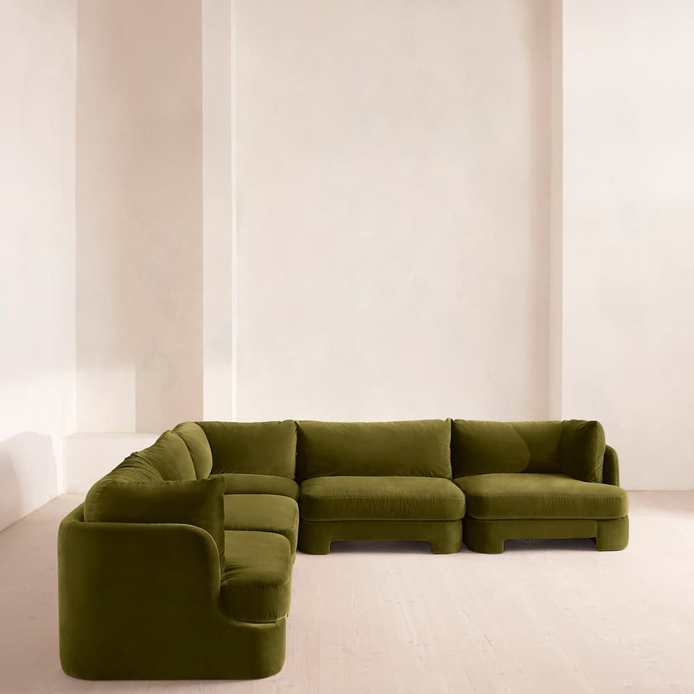 Odell Deeper Sit Modular Sofa - Corner Sofa - Velvet Olive UK - Images - Image 3