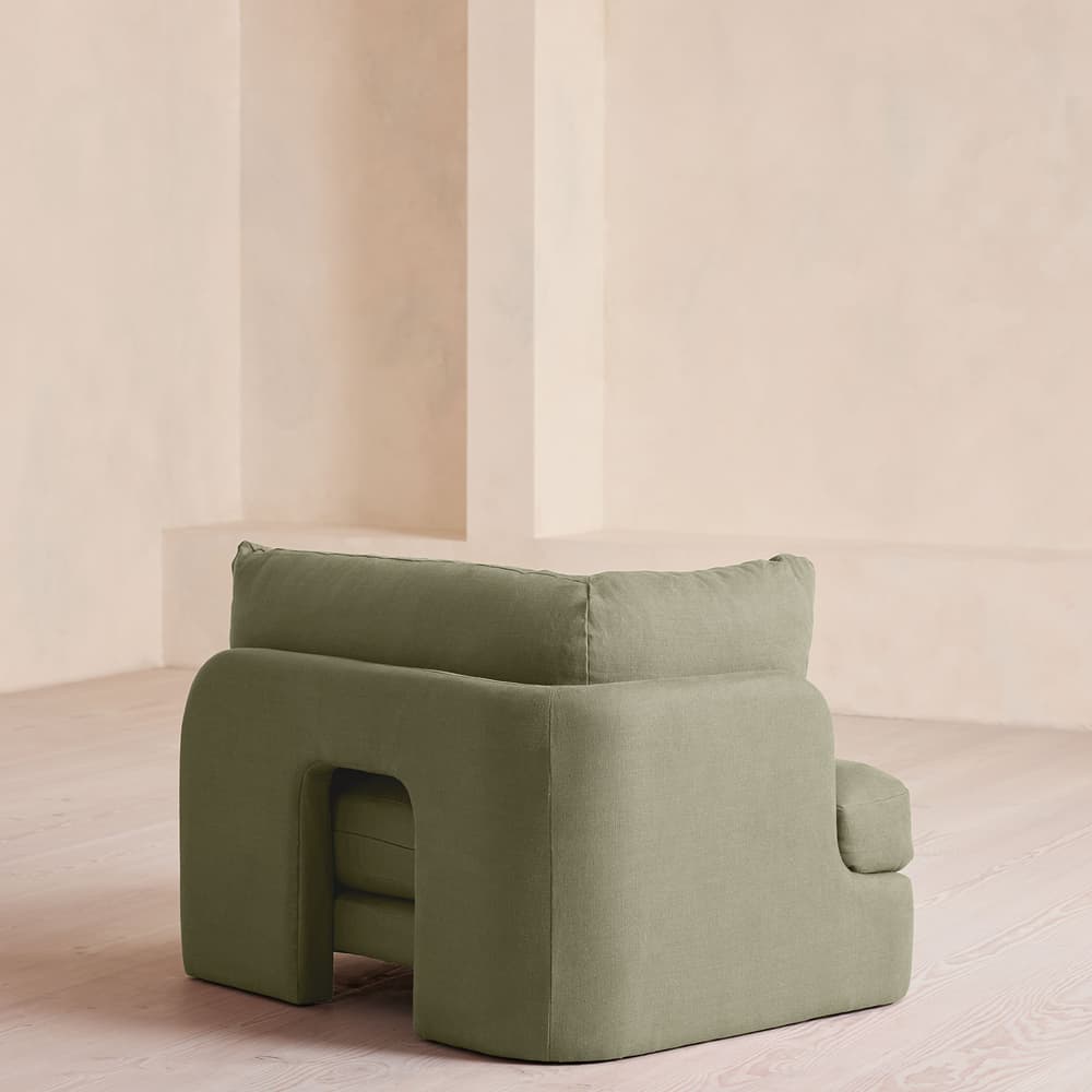 Odell Sectional Sofa - Corner Module - Linen - Sage - US - Image 3