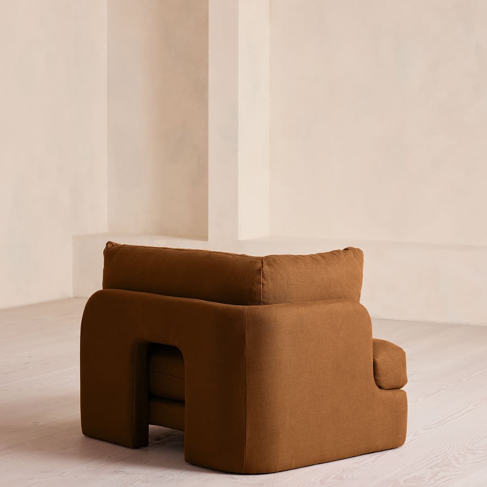 Odell Sectional Sofa - Corner Module - Linen - Terracotta - US - Image 3