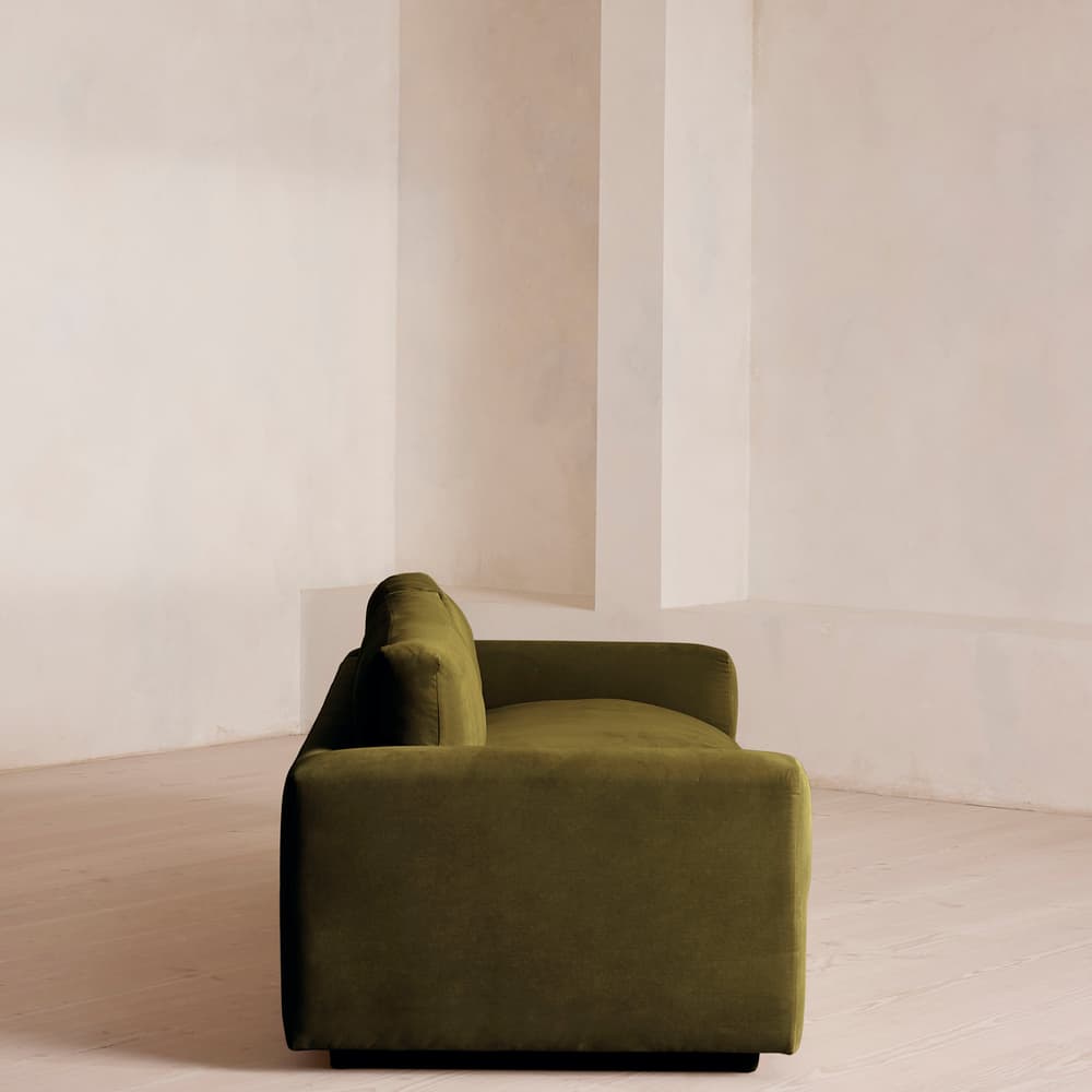 Mossley Three Seater Sofa - Velvet - Olive - US - Images - Image 3