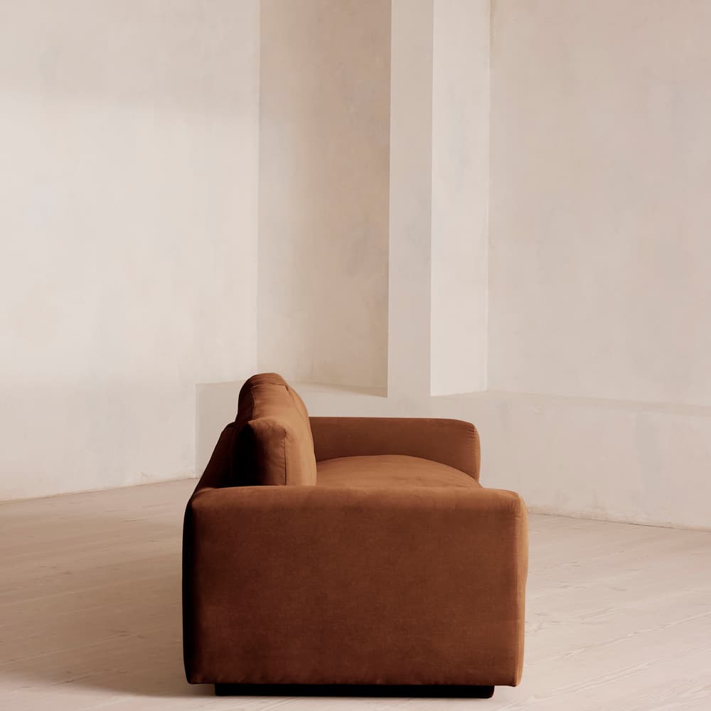Mossley Three Seater Sofa - Velvet - Cinnamon - UK - Images - Image 3