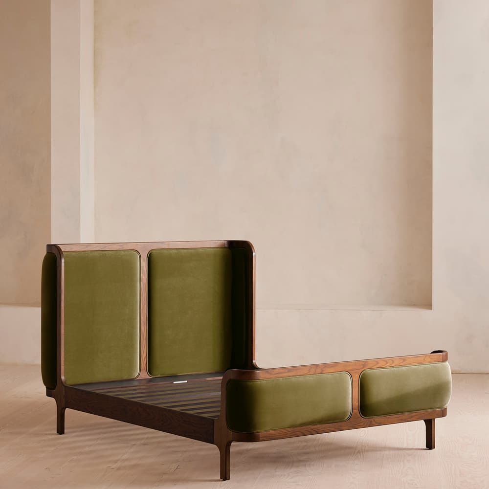 Belsa Bed - King - Velvet - Olive - US - Images - Image 3