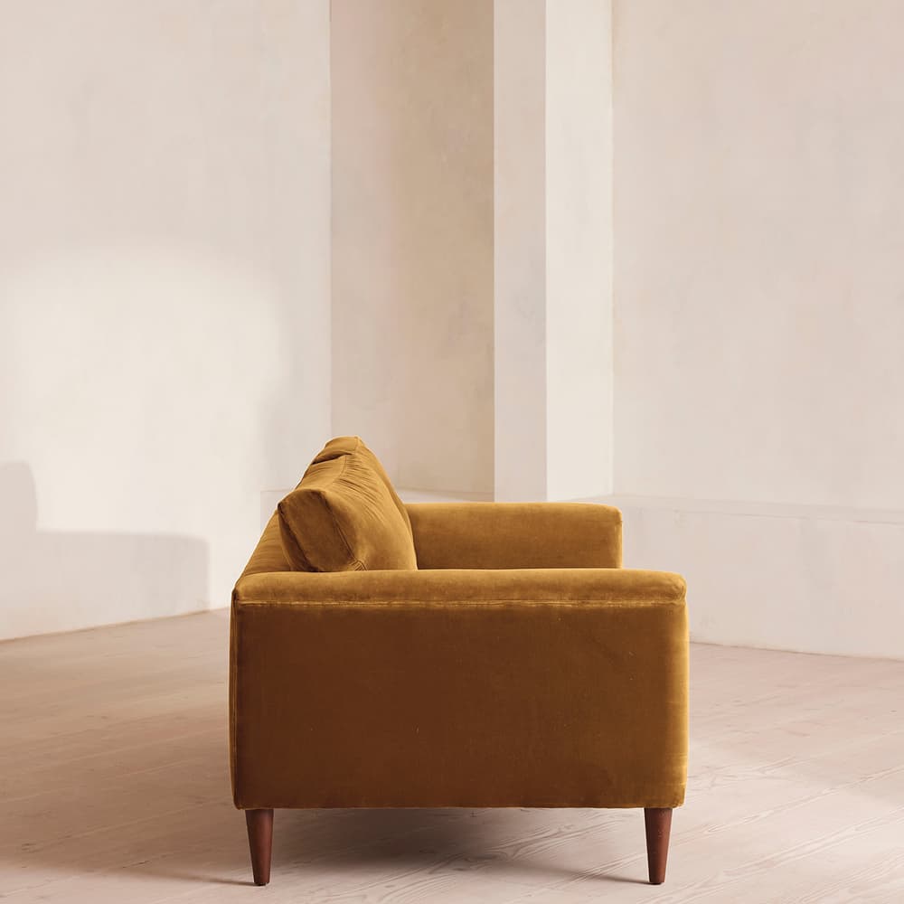 Reya Two Seater Sofa - Velvet - Mustard - US - Images - Image 3