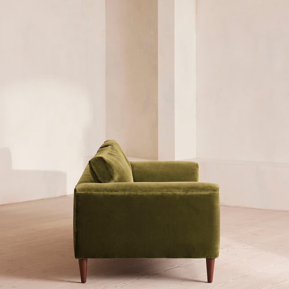 Reya Two Seater Sofa - Velvet - Olive - US - Images - Image 3