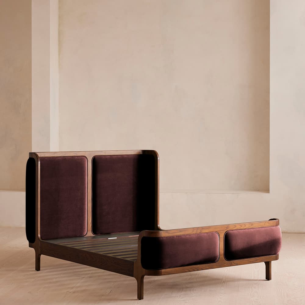 Belsa Bed - King - Velvet - Aubergine - US - Images - Image 3