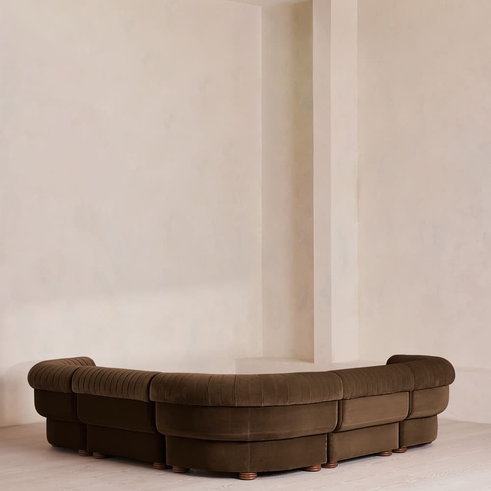 Rava Modular Sofa - Corner Sofa - Velvet - Chocolate - Images - Image 3