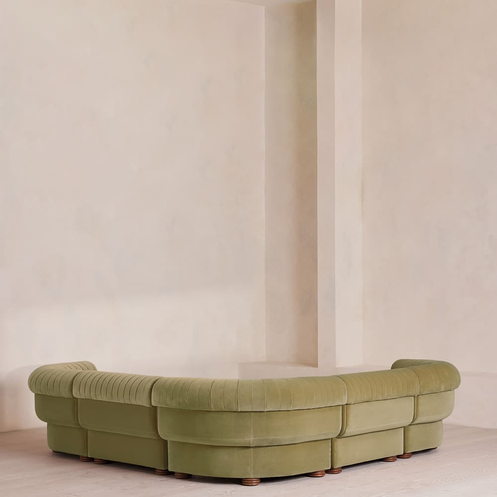Rava Modular Sofa - Corner Sofa - Velvet - Lichen - Images - Image 3