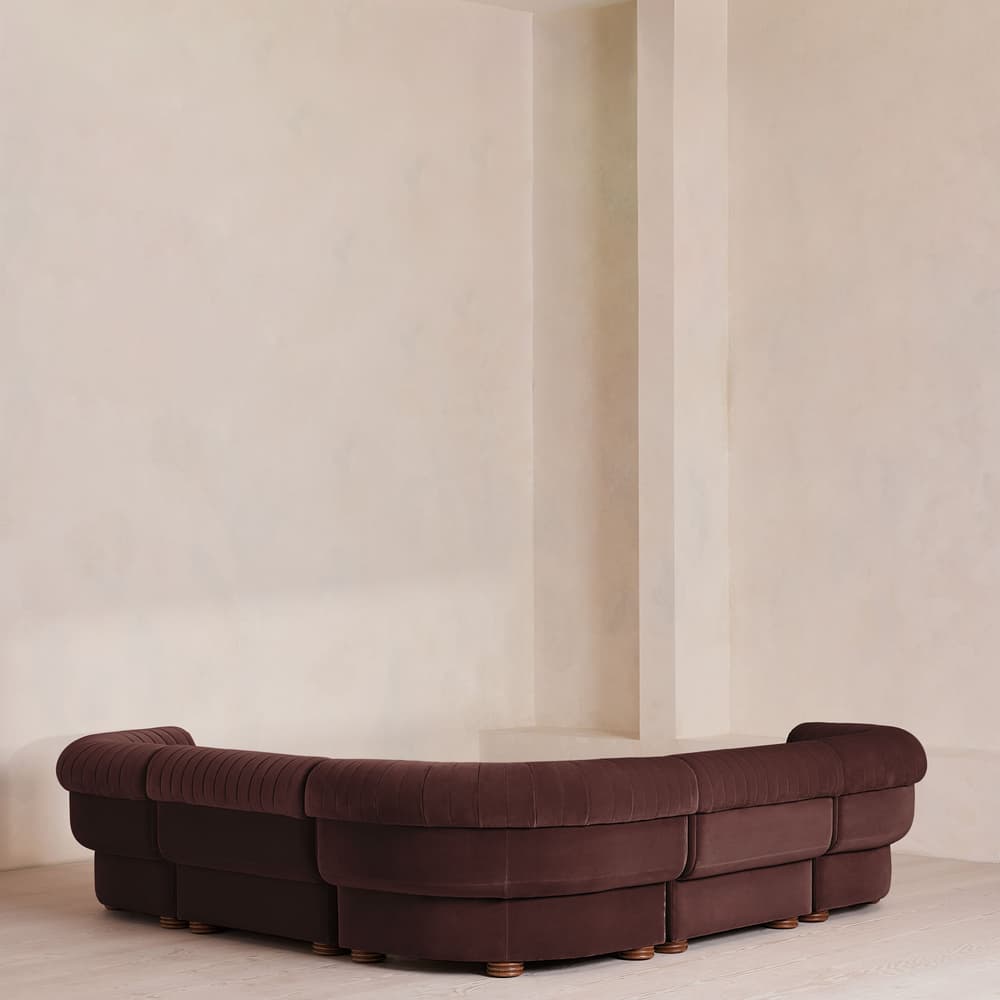 Rava Modular Sofa - Corner Sofa - Velvet - Aubergine - UK - Images - Image 3