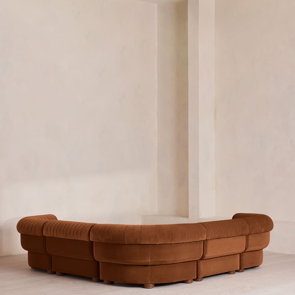 Rava Modular Sofa - Corner Sofa - Velvet - Cinnamon - UK - Images - Image 3
