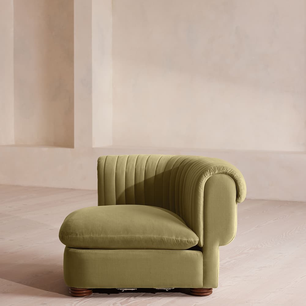 Rava Sectional Sofa - Corner Module - Velvet - Lichen - US - Image 3