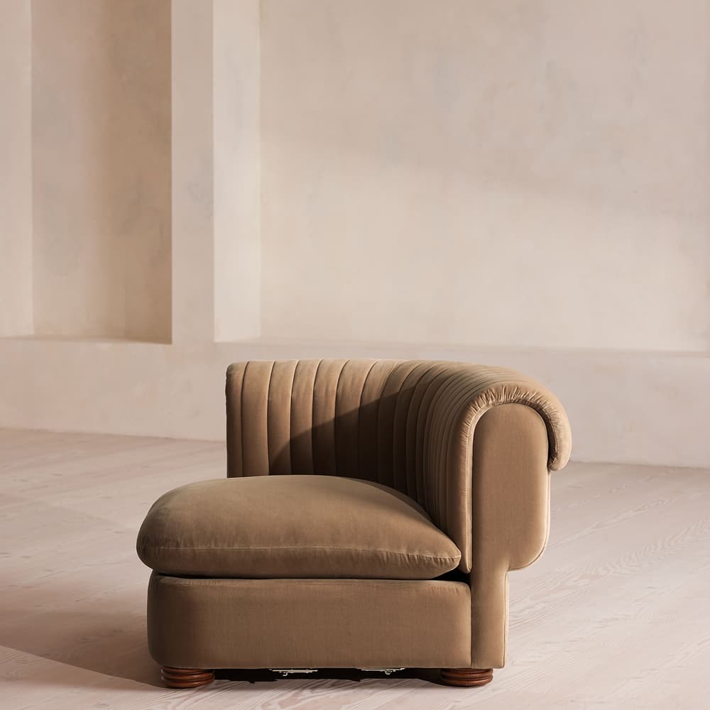 Rava Sectional Sofa - Left Arm Module - Velvet - Truffle - US - Image 3