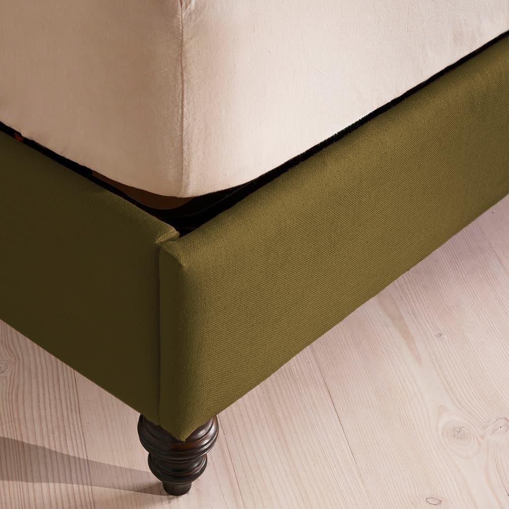 Rivas Bed - King - Linen - Olive - Images - Image 3
