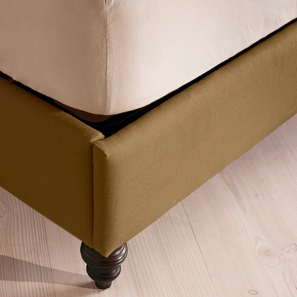 Rivas Bed - King - Linen - Ochre - Images - Image 3