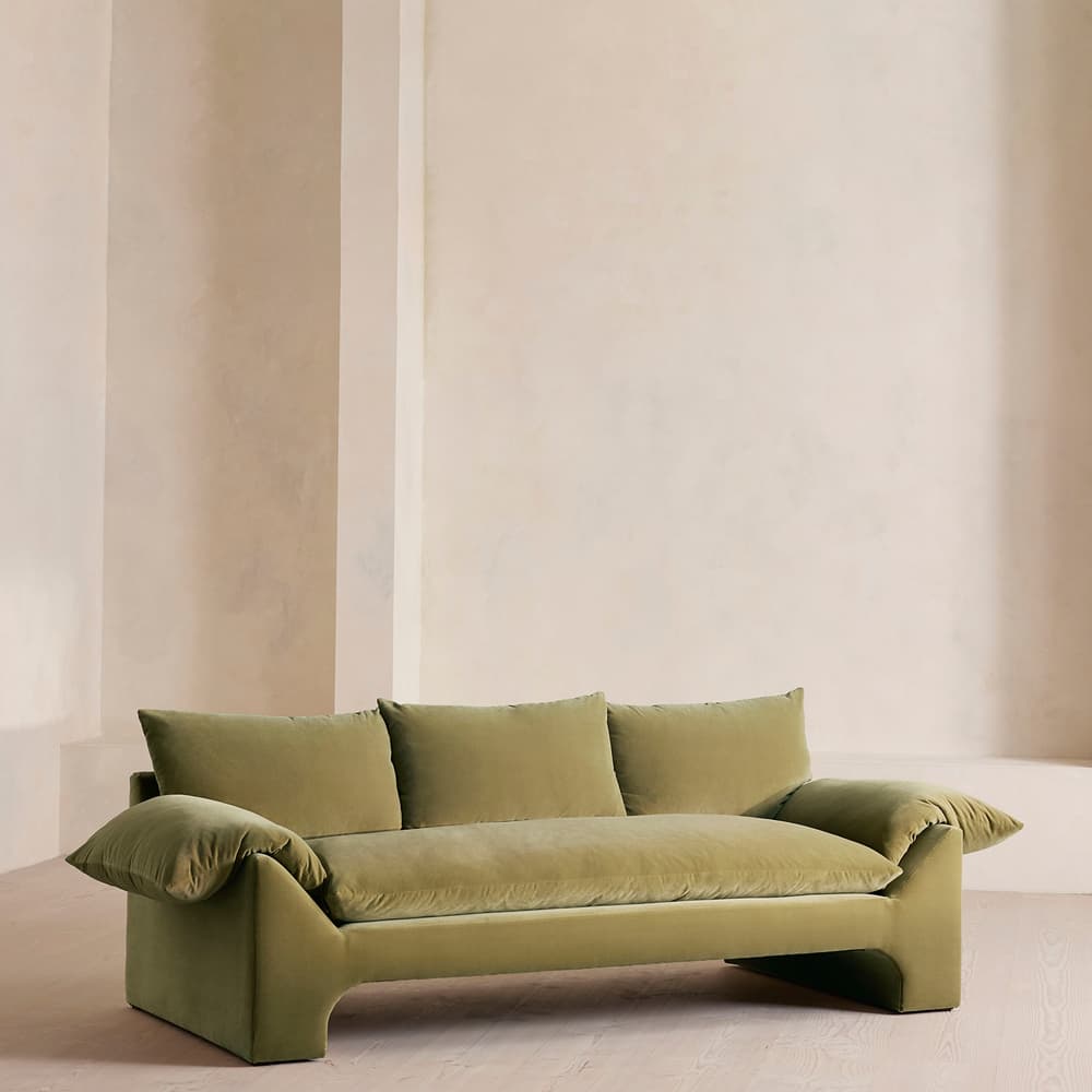 Wyatt Three Seater Sofa - Velvet - Lichen - Listing - Image 3