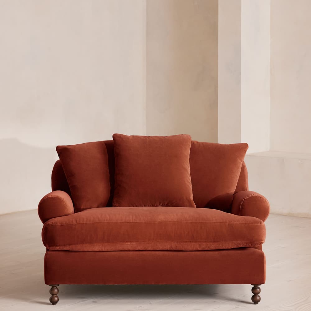 Audrey Loveseat - Velvet Rust - Listing - Image 3