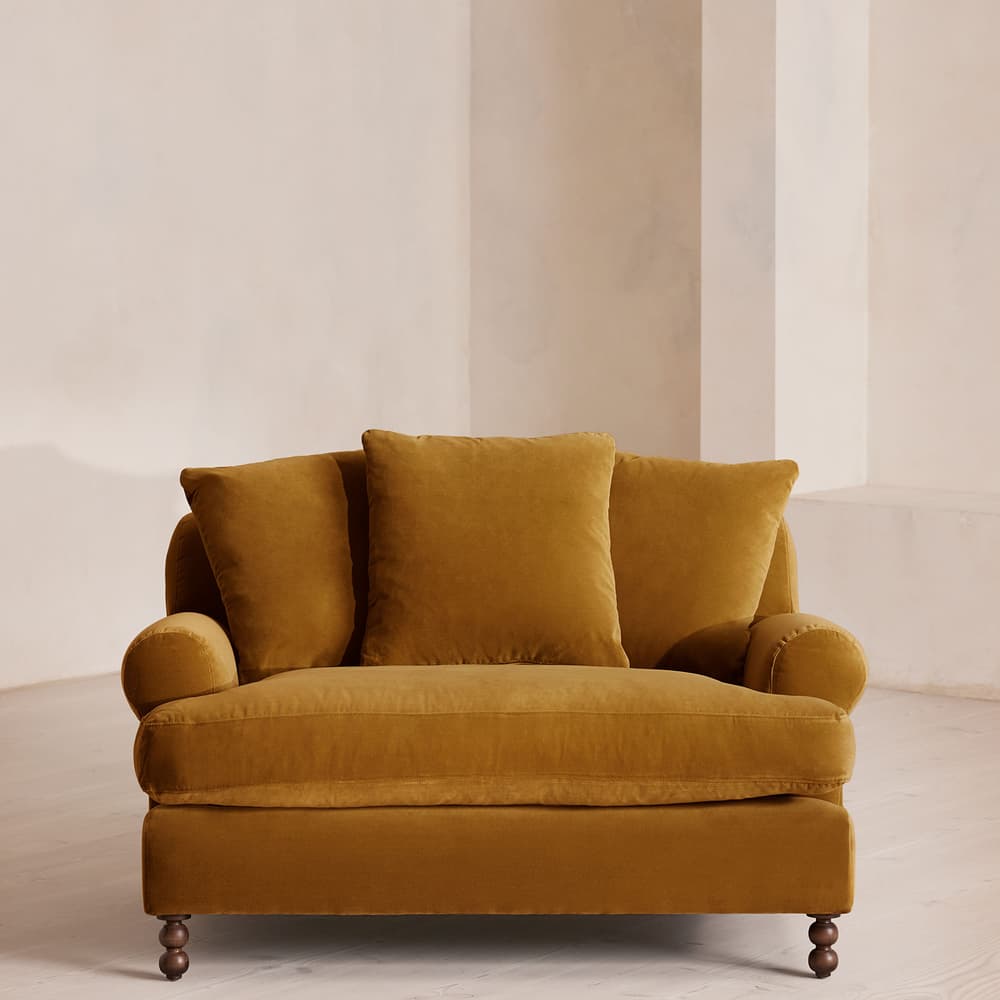 Audrey Loveseat - Velvet - Mustard - Listing - Image 3