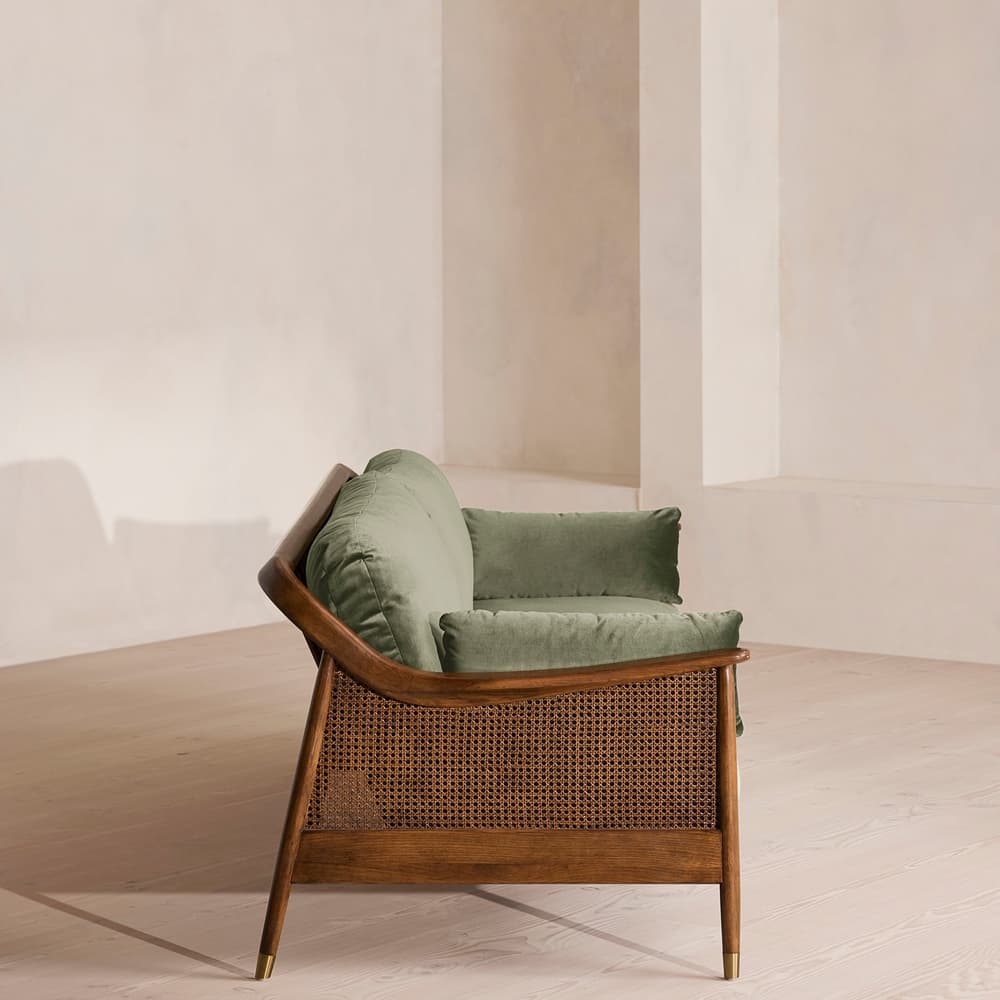 Atlanta Four Seater Sofa - Velvet - Seafoam - US - Images - Image 3