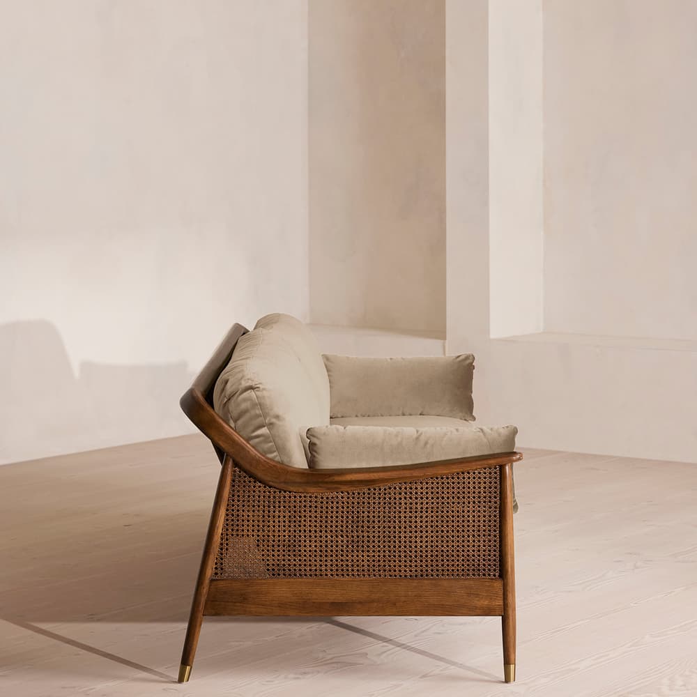 Atlanta Four Seater Sofa - Velvet - Oyster - US - Images - Image 3