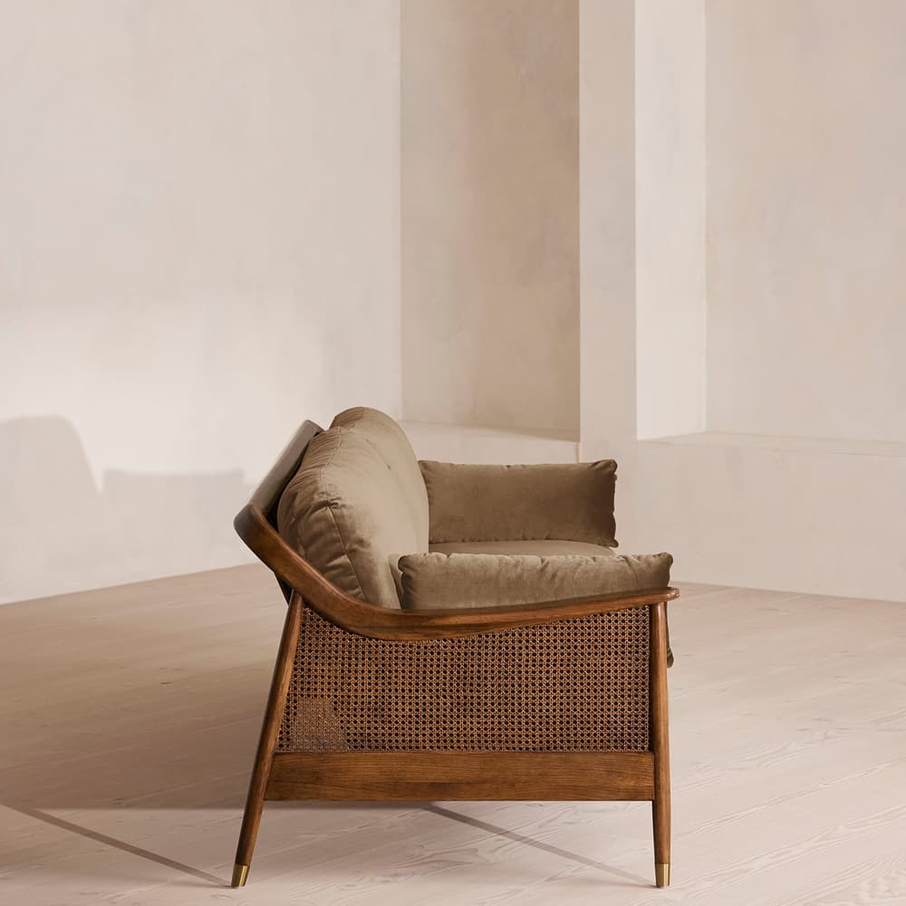 Atlanta Four Seater Sofa - Velvet - Truffle - UK - Images - Image 3