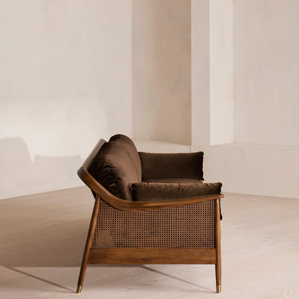 Atlanta Four Seater - Velvet - Chocolate Brown - Images - Image 3