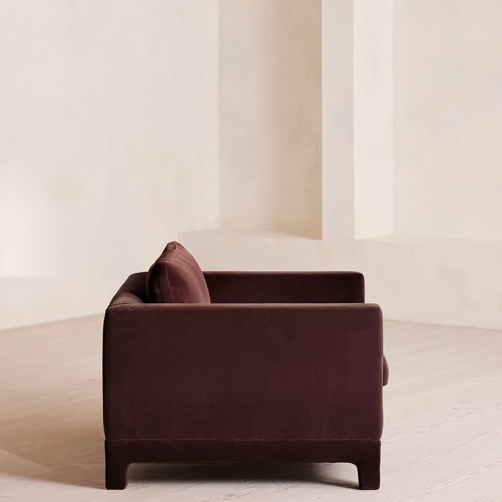 Ashford Loveseat Sofa - Velvet - Aubergine - UK - Images - Image 3