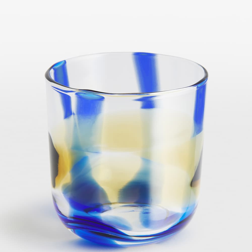 Livorno Rocks Glasses - Blue and Amber - Set of Four - Images - Image 3