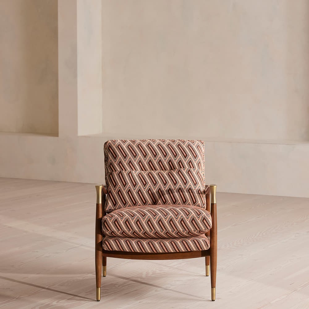 Theodore Armchair - Vende Jacquard - Rust - US - Listing - Image 3