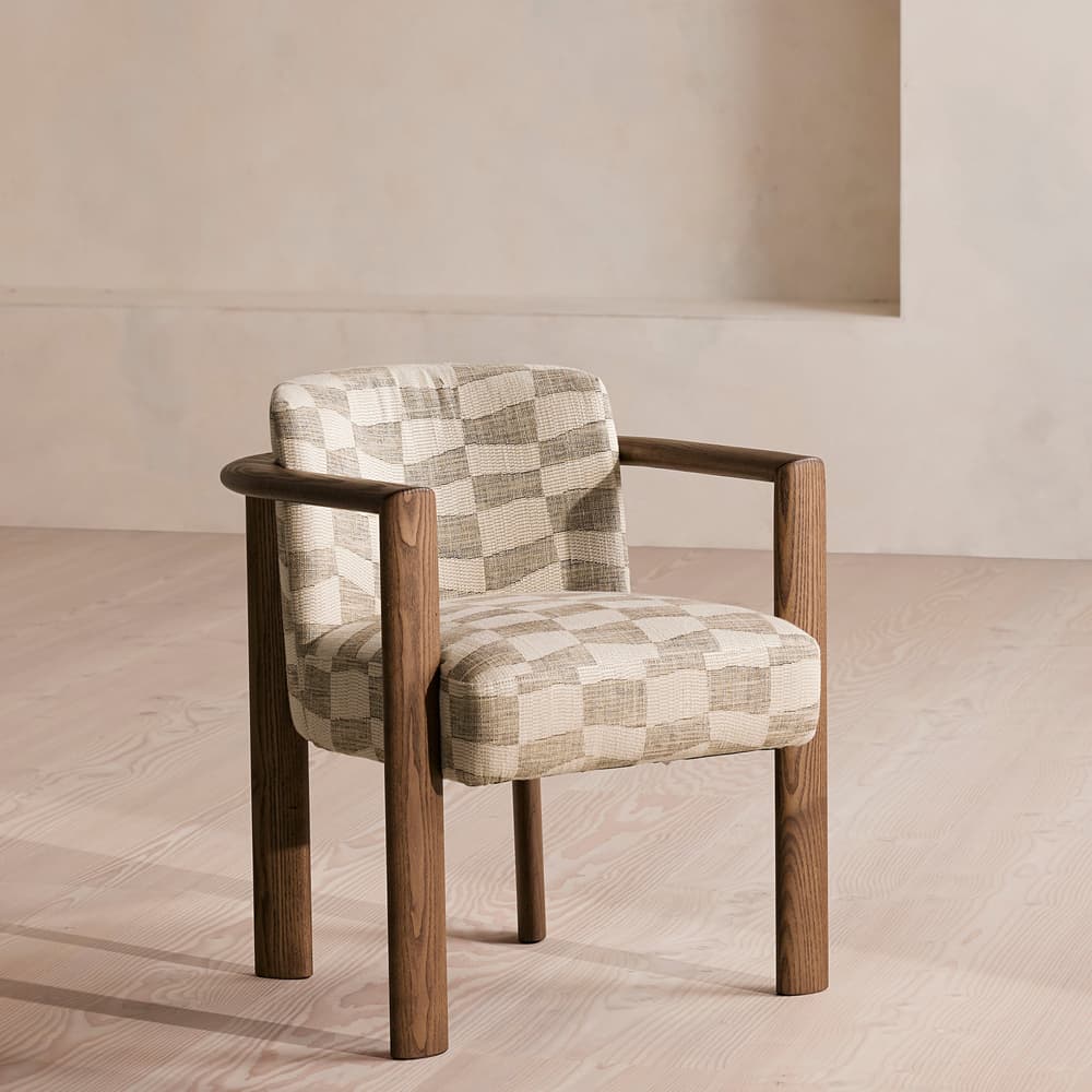 Aria Dining Chair - Kimber Jacquard - Natural - Listing - Image 3
