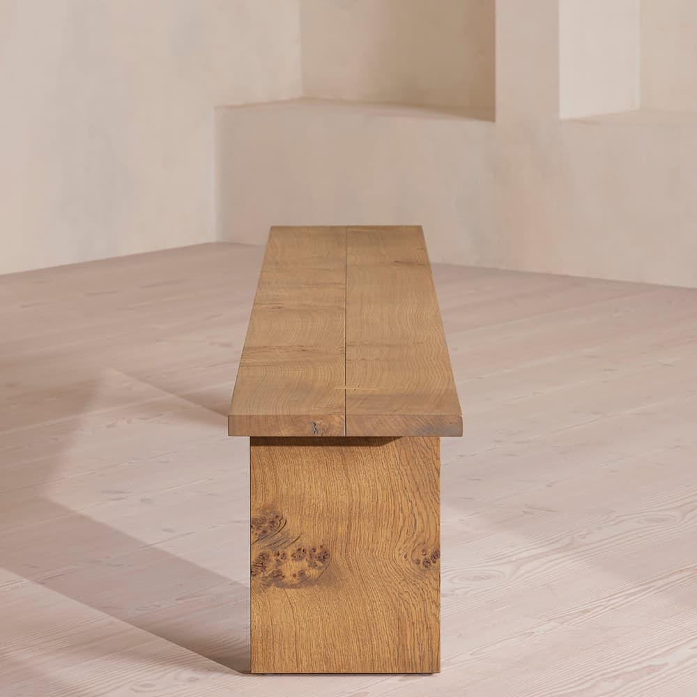 Calne Bench - Golden Oak - 240cm - Images - Image 3