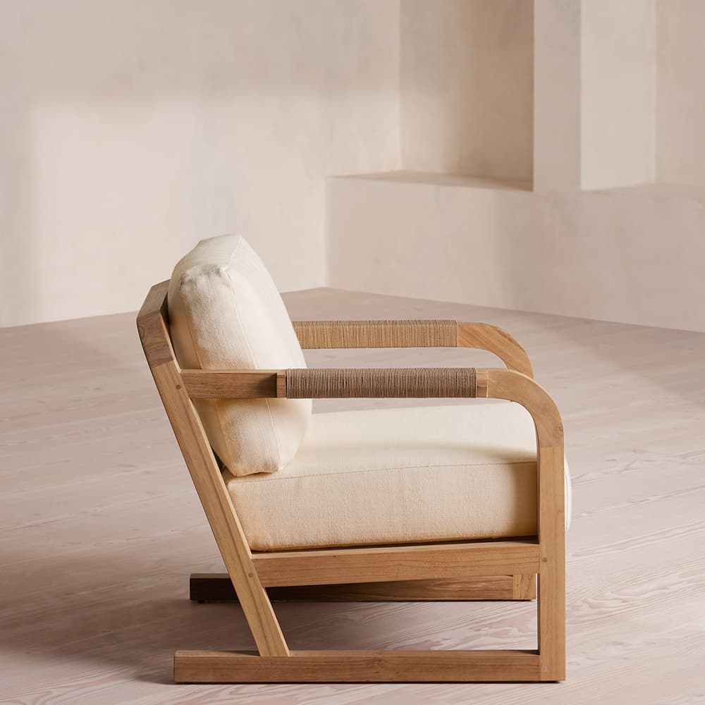 Farmhouse Outdoor Armchair - Textured Weave - Natural - Images - Image 3
