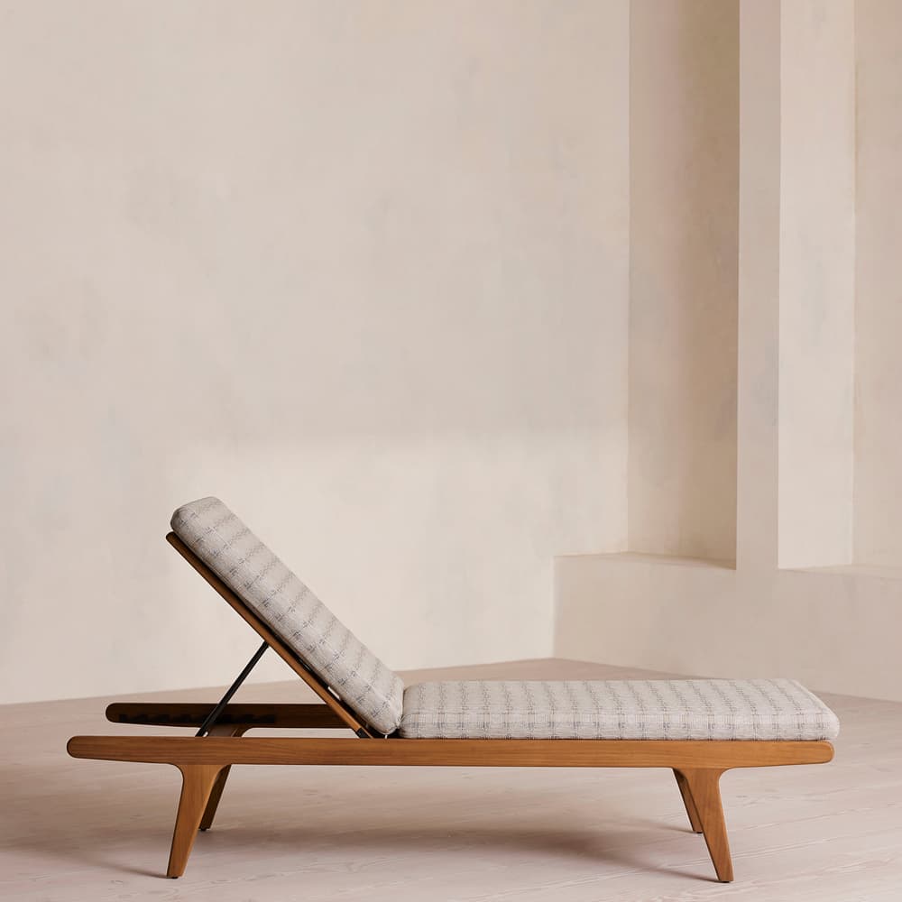 Noah Outdoor Sunlounger - Geometric - Grey - Images - Image 3