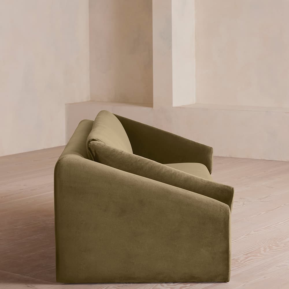 Amble Three Seater Sofa - Velvet - Lichen - Images - Image 3