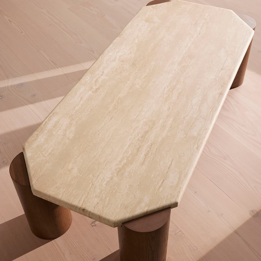 Portland Coffee Table - Travertine - Images - Image 3