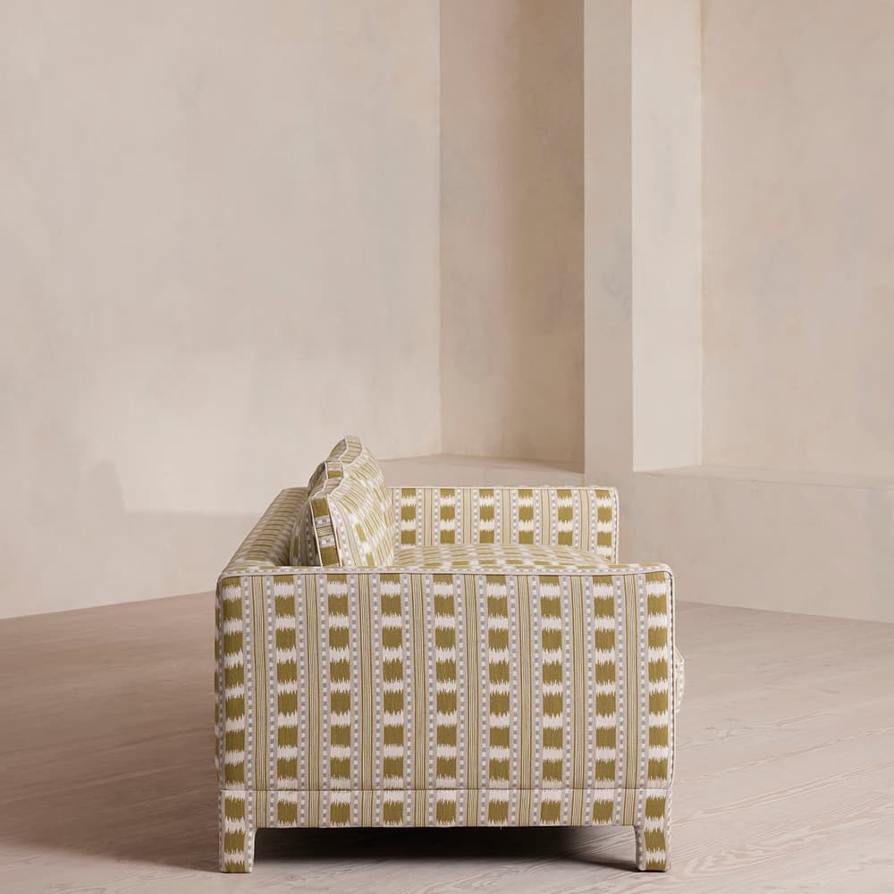 Ashford Three Seater Sofa - Ikat Stripe - Olive - Images - Image 3