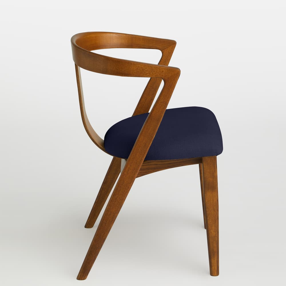 Edwin Dining Chair - Indigo Linen - Images - Image 3