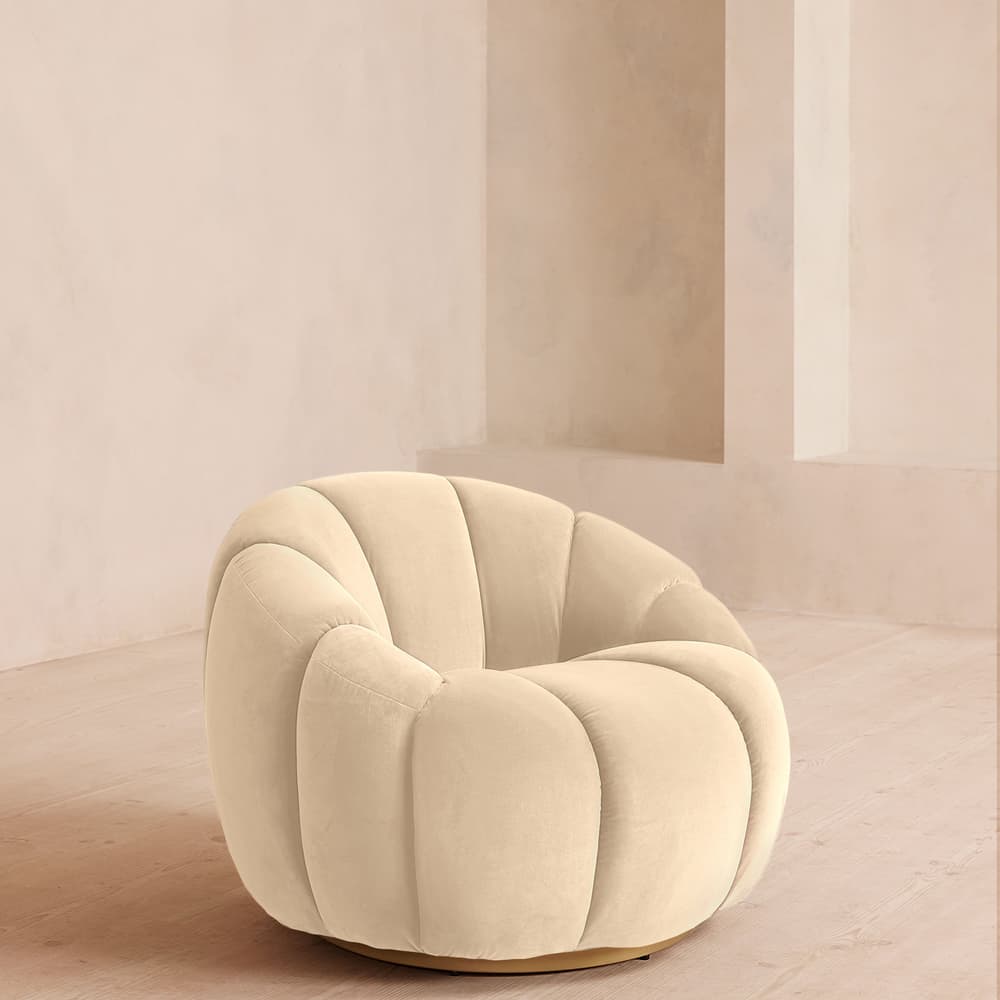 Garret Armchair - Velvet - Porcelain - Lifestyle - Image 3