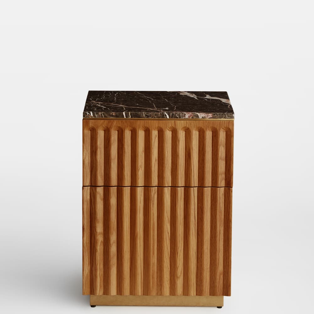 Arches Bedside Table - Griseo Rosa Marble - Images - Image 3