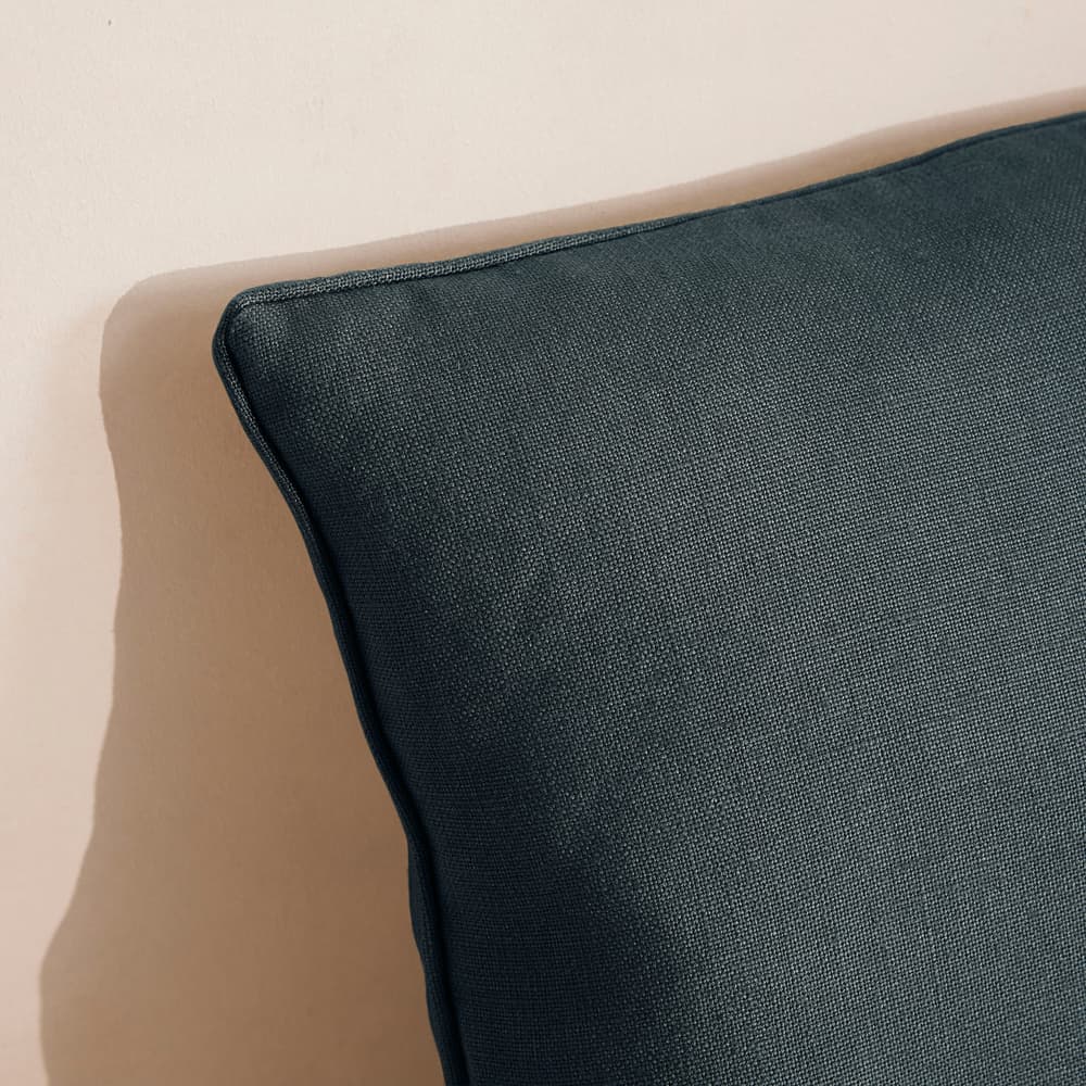 (UK) Vinnie Large Square Cushion - Prussian Blue - Images - Image 3