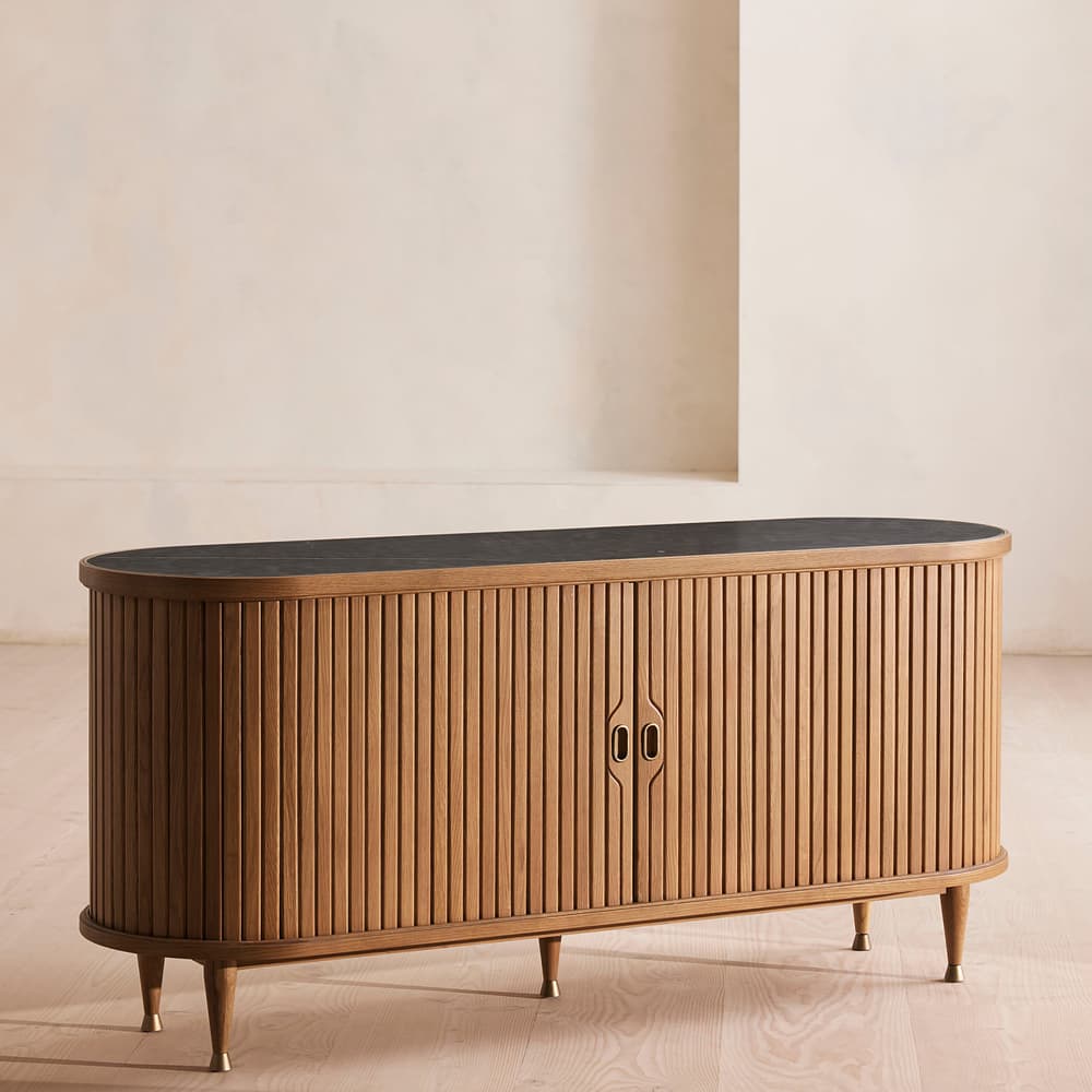 Nora Tambour Sideboard - Black Marquina Marble - Listing - Image 3