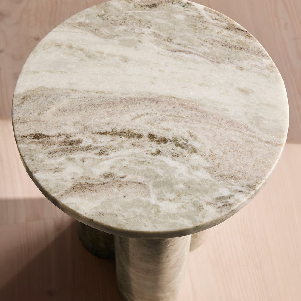 Tisbury Side Table - Dark Terra Bianca Marble - Images - Image 3