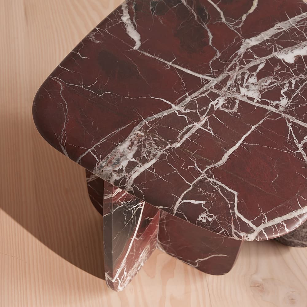 Fawsley Side Table - Rosso Levanto Marble - Images - Image 3