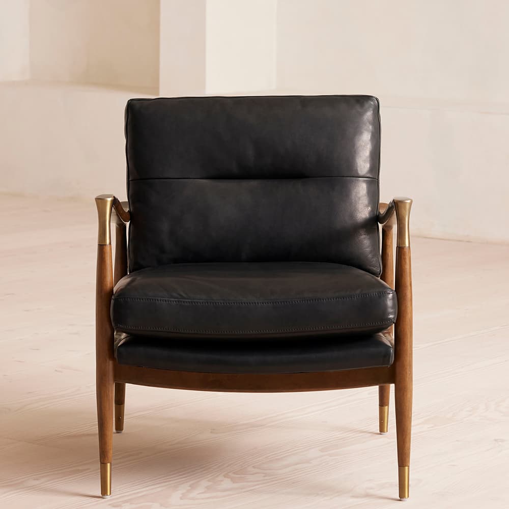 Theodore Armchair - Leather - Black - US - Listing - Image 3
