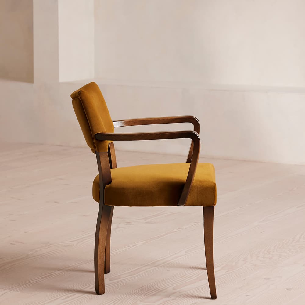 Molina Armchair - Velvet - Mustard - Images - Image 3