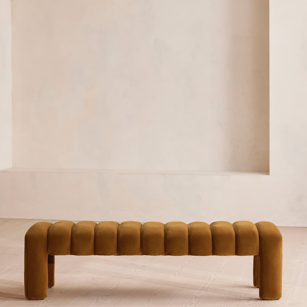 Willis Bench - Velvet - Mustard - US - Listing - Image 3