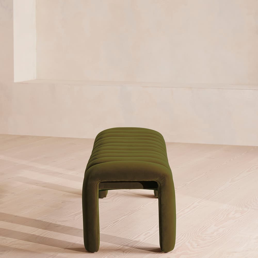 Willis Bench - Velvet - Olive - US - Images - Image 3