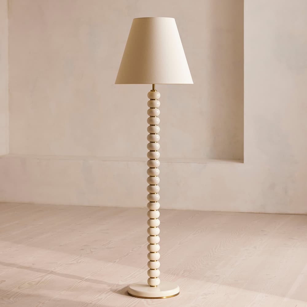 Greyson Floor Lamp - High Gloss Lacquer - Cream - Listing - Image 3