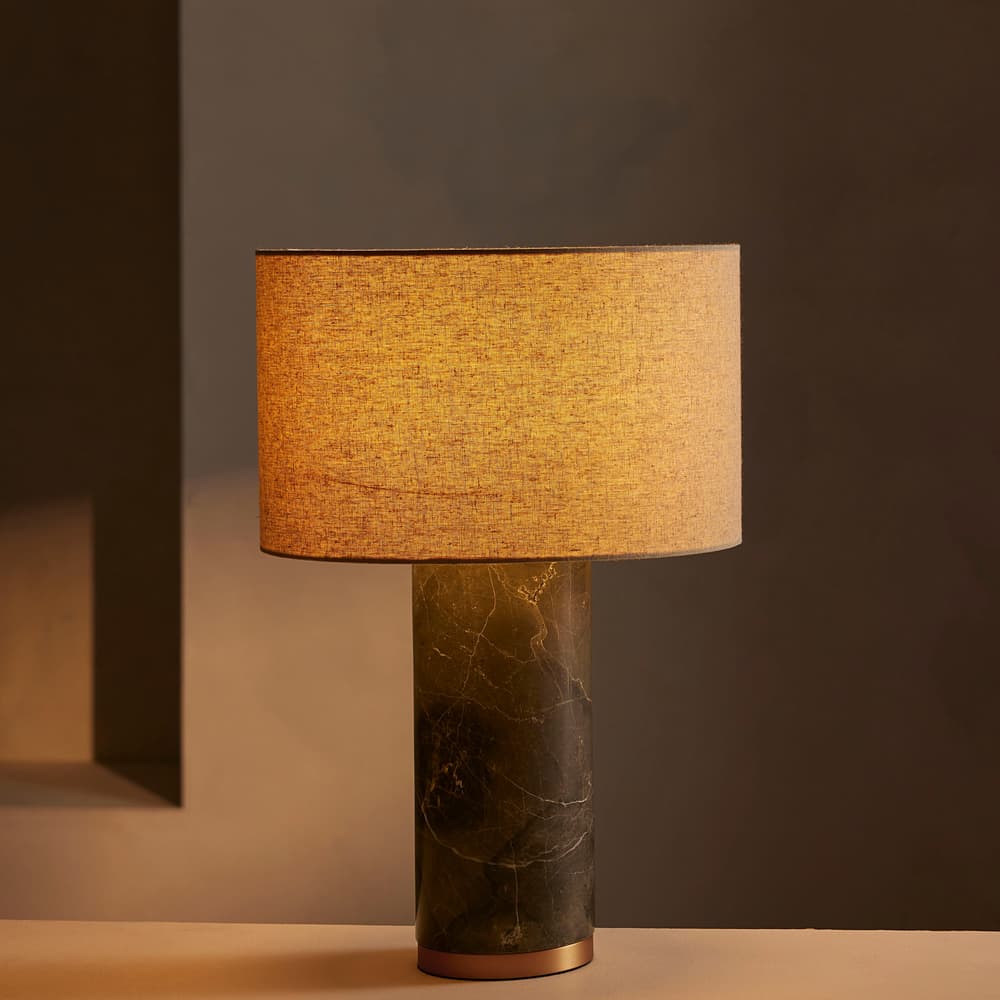 Remi Stone Table Lamp - Brown - Listing - Image 3