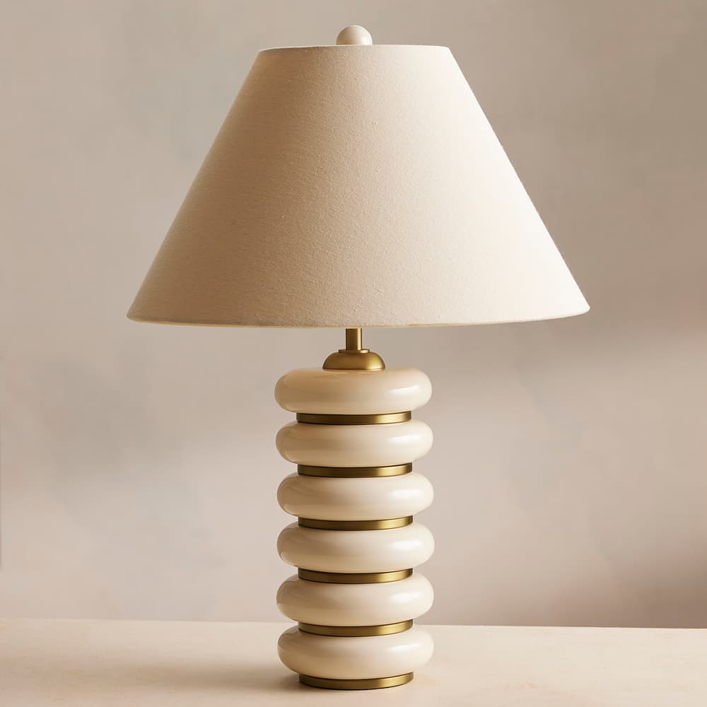 Greyson Table Lamp - High Gloss Lacquer - Cream - US - Listing - Image 3