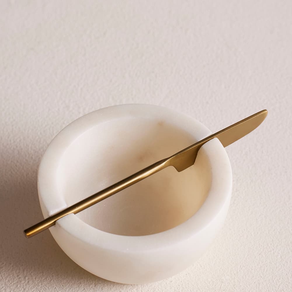 Butter Dish - White Marble - Images - Image 3